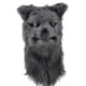 thumbnail image 1 of Máscara de animal con mandíbula móvil para hombre y mujer, divertida máscara de Halloween para cosplay nocturno Lobo gris, 1 of 9