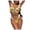 Yellow, variant on vigerkar Womens Two Piece Swimsuit Bralette Plunge Ribbed Ruffle Edge Bow Detail (Yellow, S)
