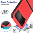 thumbnail image 3 of Galaxy Z Flip 4 Case, Allytech Military Grade Protective Anit-Scratch Shockproof Drop Proof Bumper Defender Back Cover Case for Samsung Galaxy Z Flip 4 5G - Red, 3 of 5