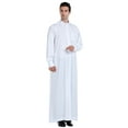 thumbnail image 1 of Mens One-piece Sleepshirt Middle Eastern Men's Robes White (M size), 1 of 5