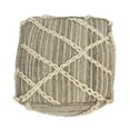 thumbnail image 3 of Jean Contemporary Wool and Cotton Pouf Ottoman, 3 of 4
