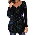 thumbnail image 1 of Ichuanyi Liquidación de mujeres Capasés impresos para mujeres Botones de manga redonda de cuello largo Tops de blusa ICHUANYI WER202308215702, 1 of 4