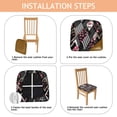 thumbnail image 4 of Pioneer Flower Seat Covers for Dining Room Chairs Set Of 4,Stretch Printed Washable Chair Seat Cover with Elastic Ties and Button,Removable Waterproof Couch Cushion Covers, 4 of 6