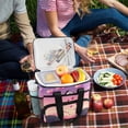 thumbnail image 5 of FORMRS Insulated Cooler Bag 24 Cans Capacity Soft Leakproof Lunch Box with Side Pockets, Pixel Floating Hearts, 5 of 7