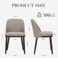 thumbnail image 2 of MALOL Upholstered Dining Chairs Set of 2, Modern Kitchen Chairs with Back, Fabric Side Dining Room Chairs with Wood Legs, Camel, 2 of 21