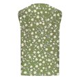 thumbnail image 4 of Womens Tops Plus Size Sleeveless Round Neck Floral Printed Casual Tank Top Green XL, 4 of 5