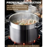Cooks Standard Stainless Steel Stockpots, 8 Quart Professional Grade Stock Pot with Lid, Oven Safe Induction Kitchen Cooking Pot