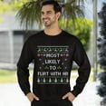 thumbnail image 3 of Funny Christmas Sweatshirt, Most Likely To Flirt With HR Xmas Sweater, Office Party Holiday Sweatshirt, 3 of 5