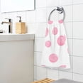 thumbnail image 5 of Polka Dots Pink Watercolor Cotton Face Towels Soft Hand Towel Absorbent Bathroom Towel for Kitchen Hotel Decoration, 5 of 7
