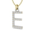 thumbnail image 2 of SuperJeweler E Initial Necklace In 14 Karat Yellow Gold With 20 Diamonds, With Free 18 Inch Chain, For Women, 2 of 6