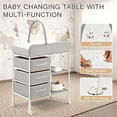 thumbnail image 6 of HOMMOW Baby Changing Table, Diaper Changing Table with Waterproof Pad, Portable Changing Table with 3 Storage Baskets and Toy, Mobile Nursery for Infant and Newborn, 6 of 8