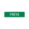thumbnail image 1 of Freya Girls Children Name Wall Plaque Decoration Letter Printed Label Indoor Outdoor Aluminum Sign 4"x13.5", 1 of 1