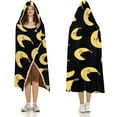 thumbnail image 3 of Banana Wearable Hooded Blanket Warm Cozy Blanket Oversized Throw Cape for Bed Sofa, 3 of 6