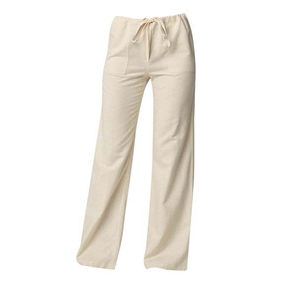 Casual Pants for Women Plain Color Simple Exquisite Loose Straight Leg Cotton Casual Pants