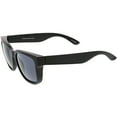 thumbnail image 3 of sunglassLA - Classic Horn Rimmed Sunglasses Wide Arms Neutral Colored Square Lens 55mm - 55mm, 3 of 4