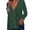 Green, variant on CHUOU Women V Neck Sequin Soild Color Long Sleeve Fold Navel Casual Blouse Tops