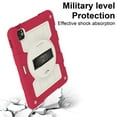 thumbnail image 2 of Rugged Case for iPad Air 11 Inch 2024 A2902/A2899/A2900, Heavy Duty Protection Case with Shoulder Strap + Pencil Holder + 360° Rotating Hand Strap + Kickstand 3 In 1 Cover, Red, 2 of 11
