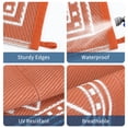 thumbnail image 6 of Hasoo 8' x 10' Orange/Red Outdoor Rug Plastic Straw Border Carpet Waterproof PP Tube Woven Portable Mat for Patio Decor, Balcony, Picnic, 6 of 7