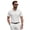 White, variant on Telankuip Summer Color Block Waffle Short Sleeve Polo Shirts for Men Casual Textured Quarter Button Collar Comfortable Breathable Top Dress Business Work Shirt with Pocket White XL