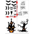 thumbnail image 3 of Halloween Wall Stickers Black Bat Spider Castle Haunted House Spooky Wall Decals, 3 of 5