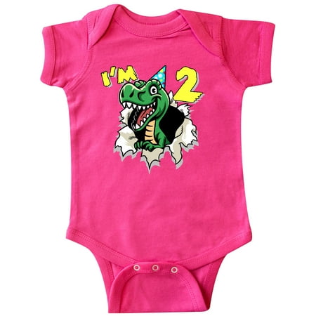 

Inktastic I m 2 Dinosaur Gift Baby Boy or Baby Girl Bodysuit