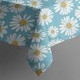 thumbnail image 5 of Blue Daisy Flower Pattern Square Tablecloth,Waterproof Square Table Cover,Wipeable Spillproof Washable Table Cover for Home Kitchen Party Decor 52"x52"(132x132cm), 5 of 6