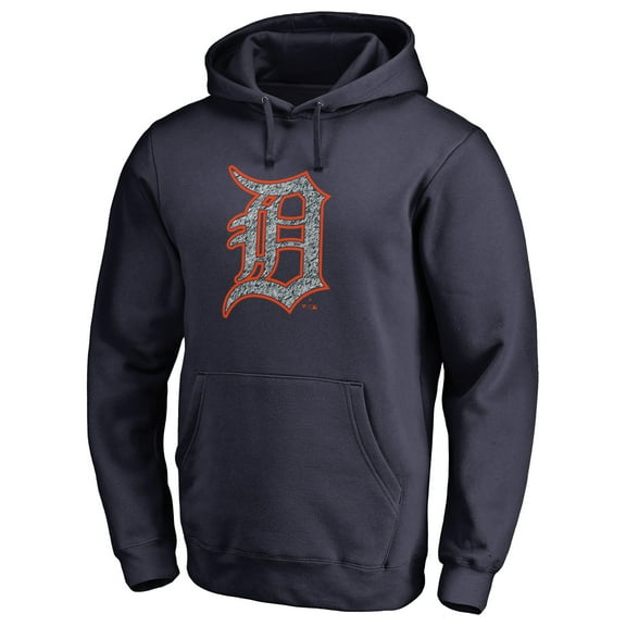 Men's Navy Detroit Tigers Static Logo Pullover Hoodie