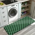 thumbnail image 3 of Green and Black Checkerboard Pattern Kitchen Rug Mat,Kitchen Runner Rugs Non Skid Washable,Decorative Kitchen Floor Mats for Kitchen,Sink,Laundry,17"x47.2", 3 of 7