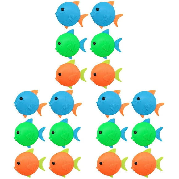 18 Pcs Fish Diving Toys Underwater Children's Toys Diving Pool Toy Baby Bath Toy