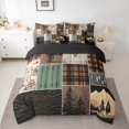 thumbnail image 2 of Homewish Cowgirl Cowboy Adult Twin Bedding Sets 7-Piece, Fashion Zebra Print Bedding Comforter Set, Southwestern Countryside Reversible Sheet Sets, Brown Green Lightweight Room Decor, 2 of 7