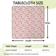 thumbnail image 2 of Pink Christmas Santa and Tree Pattern Square Fitted Tablecloth with Elastic Edge,Square Table Cover,Washable Elastic Table Cover for Home Kitchen Party Decor 36"x36", 2 of 6