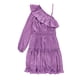 thumbnail image 2 of bar III Vestido de un hombro con volantes para mujer, Púrpura, XS, 2 of 2