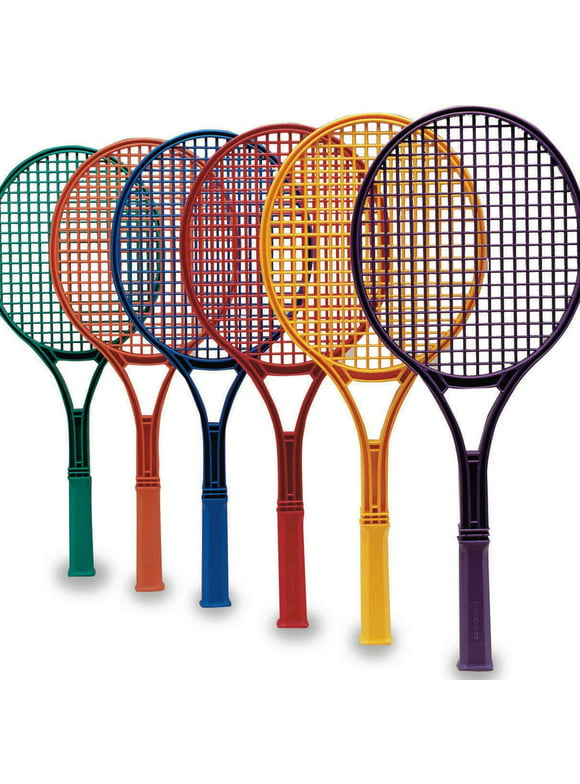 S&S Worldwide Spectrum Jr. Tennis Racquets, 21" Long Plastic Rackets. Great for Building Tennis and Racket Sport Skills.