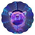 thumbnail image 1 of 6 Po d'Art de Jardin de Fileuse de Vent d'Ours Indigo, 1 of 1