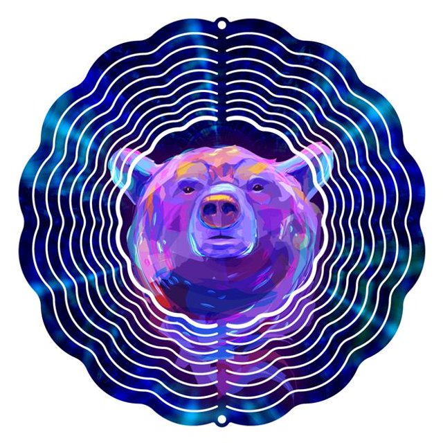 6 Po d'Art de Jardin de Fileuse de Vent d'Ours Indigo