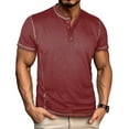 thumbnail image 3 of WXLWZYWL Mens Short Sleeve Tops Summer T Shirt Fashion Front Pocket Button down Tee Topc, 3 of 5