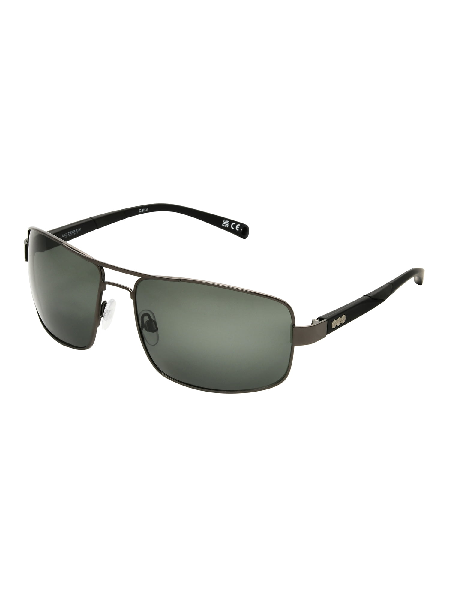 Foster Grant® All Terrain® Black Rectangular Men's Sunglasses
