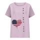 thumbnail image 3 of Camiseta Casual de Manga Corta con Botón de Cuello Redondo de las Mujeres, Tops Cortos para las Mujeres, 3 of 3
