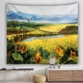 thumbnail image 2 of Tapicería de pared con diseño de girasoles, microtela, 150 x 150 cm, estética de habitación, 2 of 2