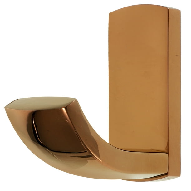 Perchero de latón resistente para colgar en la pared, para toallas, albornoces, ropa, baño, cocina y garaje (oro rosa)
