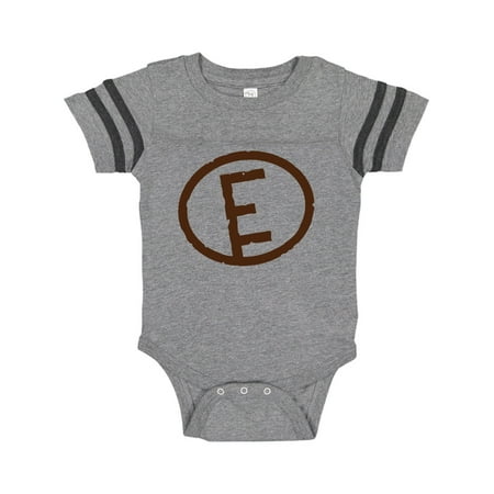 

Inktastic Branding Iron Letter E Monogram Gift Baby Boy or Baby Girl Bodysuit