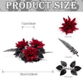 thumbnail image 3 of 13.8 Inch Gothic Halloween Rose Candle Ring Wreath, 3 Inch Inner Diameter Black Artificial Flower Candle Holder Ring with Berries for Dark Theme Mantel Dining Table Centerpiece Witchy Fall Decor, 3 of 8