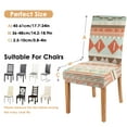thumbnail image 6 of Retro Bohemian Dining Chair Covers for Kitchen Set of 4, Washable Stretch Slipcovers Featuring Vintage Tribal Patterns, Removable Polyester Seat Protectors for Farmhouse Chic Decor, 6 of 7