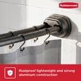 thumbnail image 6 of Rubbermaid No Drill Adjustable Tension Double Curved Shower Curtain Rod, Rustproof, 50" - 72", Matte Black, 6 of 12