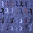 thumbnail image 1 of Ahgly Company Indoor Square Abstract Blue Modern Area Rugs, 6' Square, 1 of 4