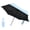 Light Blue, variant on Mini Pocket Umbrella Black Coating Sun Rain Dual Use Compact Travel Umbrella with Anti Slip Handle and Storage Pouch