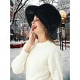 thumbnail image 5 of Women's Faux Fur Bucket Hats Fluffy Winter Warm Ladie's Unique Wide Brim Fisherman Cap, 5 of 12