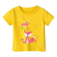 thumbnail image 1 of TZEWGL Tops For Kid Graphic Print Round Neck Loose Short Sleeve Top For Girls Boys size 3-4T, 1 of 4