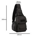 thumbnail image 4 of Bolso De Pecho Para Hombre Tactics Chest Bag Fashion Men Punck Sling Shoulder Bag para deportes al aire libre (negro), 4 of 7