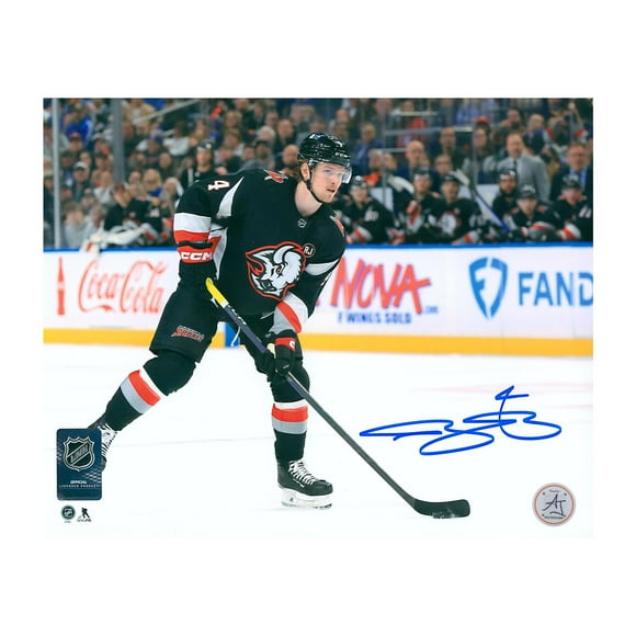 Bowen Byram Autographed Buffalo Sabres Throwback 8x10 Photo